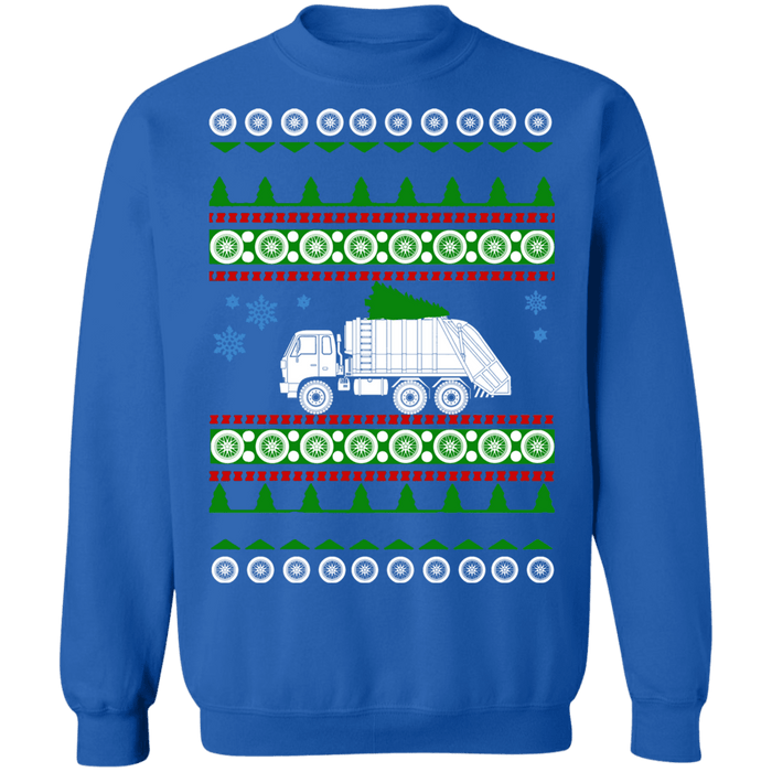 Garbage and Recycling Truck Ugly Christmas Sweater more colors