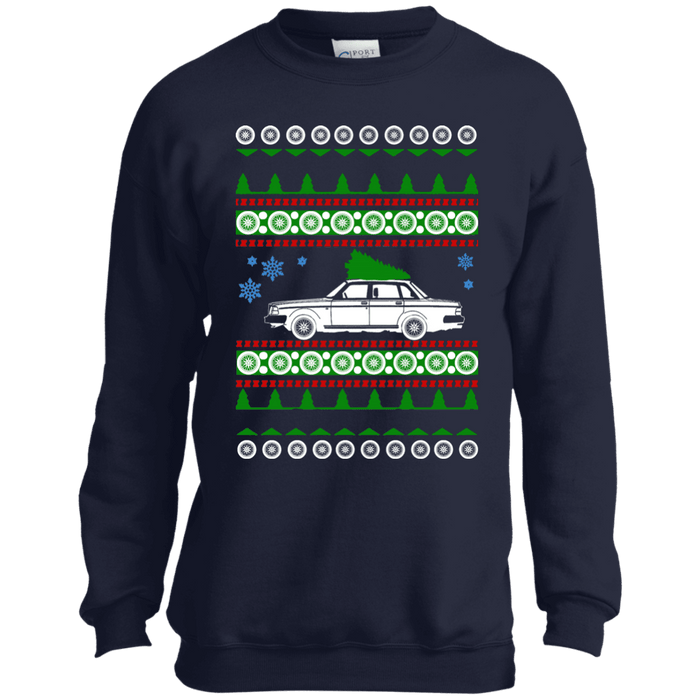 volvo 240 ugly christmas sweater youth