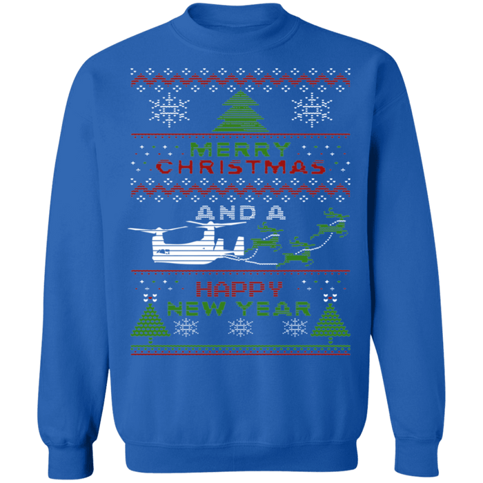 Osprey Helicopter Ugly Christmas Sweater V1