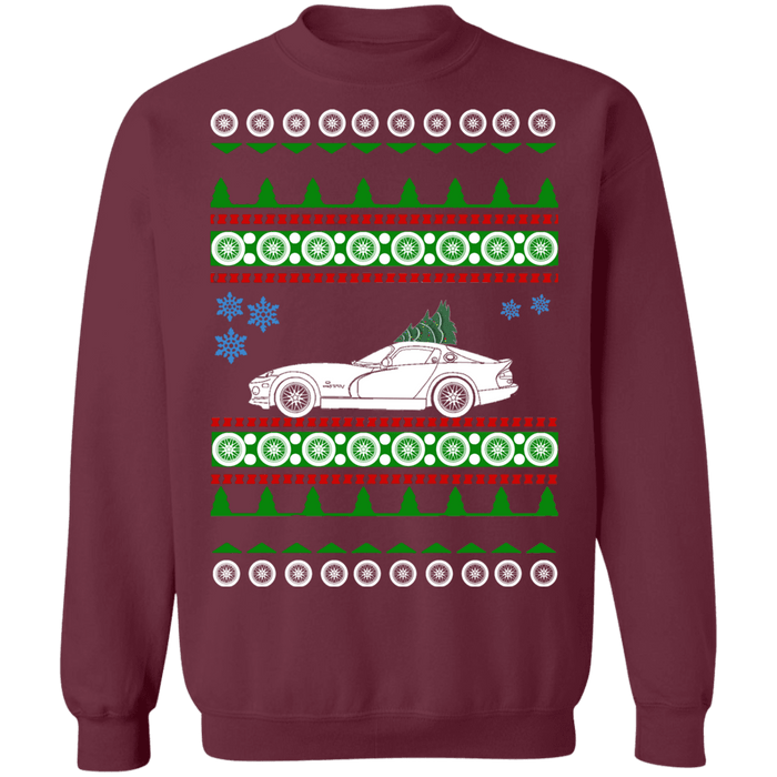 american car or truck like a  Viper 2nd gen Ugly christmas sweater V2