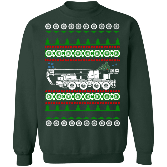 Crane Operator Truck Heavy Equipment Ugly Christmas Sweater