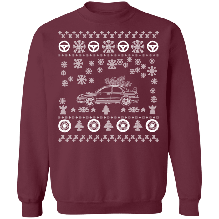 Japanese Car WRX STI Ugly Christmas Sweater Blobeye V2