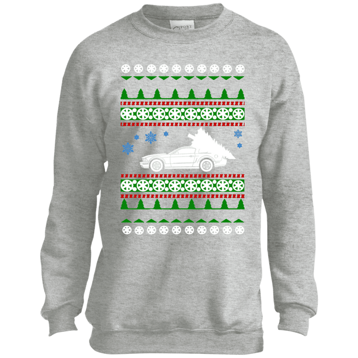 Ford mustang GT 5th gen youth ugly christmas sweater