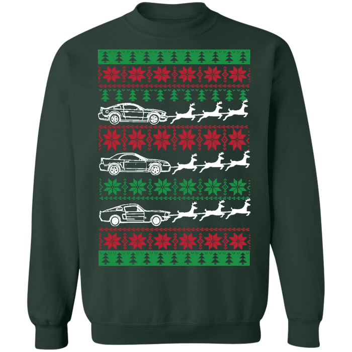 Generations of Ford Mustangs Ugly Christmas Sweater