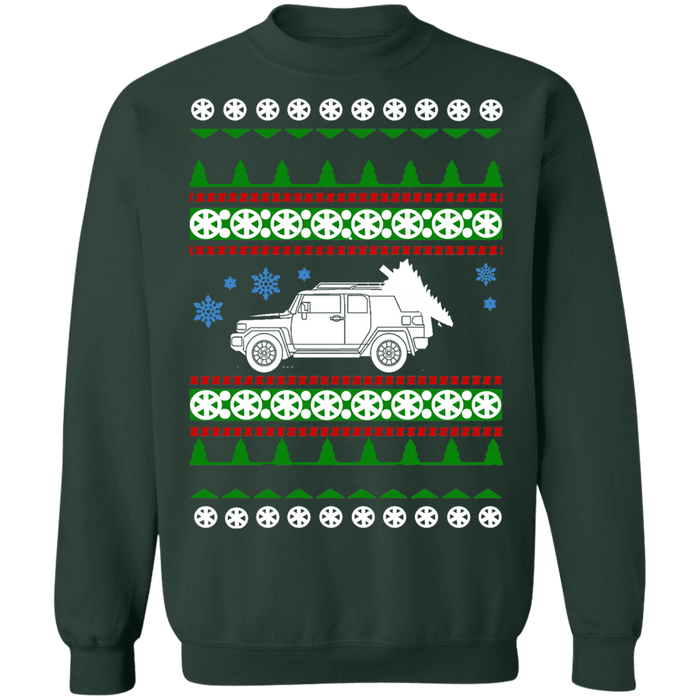 SUV like Toyota FJ Cruiser Ugly Christmas Sweater Sweatshirt