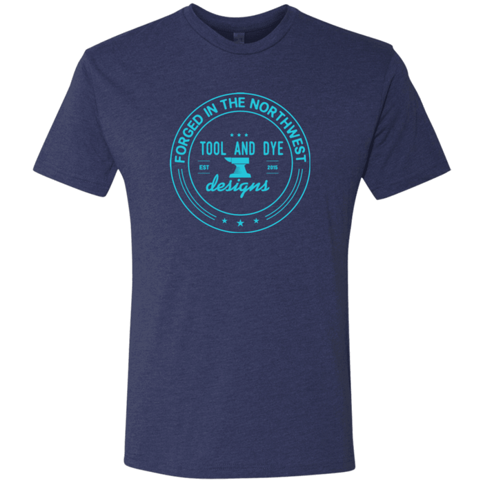 Forged Aqua Logo mens tri-blend T-shirt