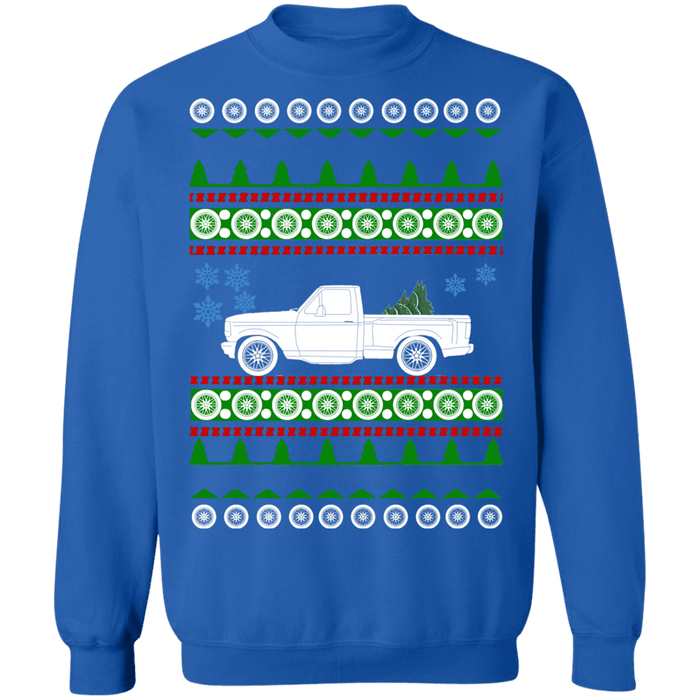 Truck 1992 Ford F150 Flare side ugly christmas sweater sweatshirt