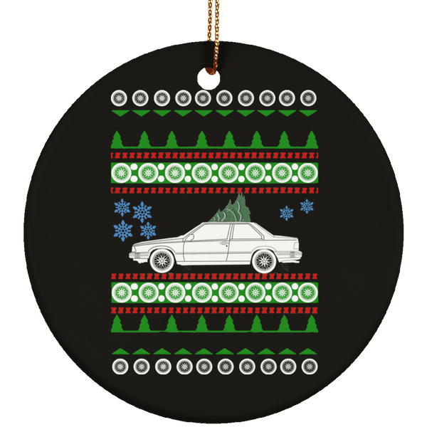 Volvo 780 Bertone Ugly Christmas Sweater Ornament
