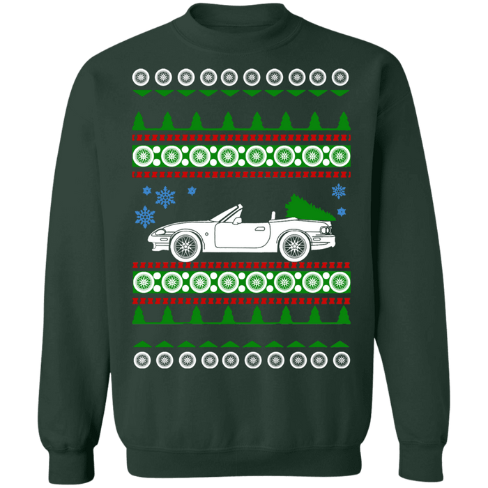 Mazda Miata Eunos NB 2nd Generation Ugly Christmas Sweater Sweatshirt sweatshirt