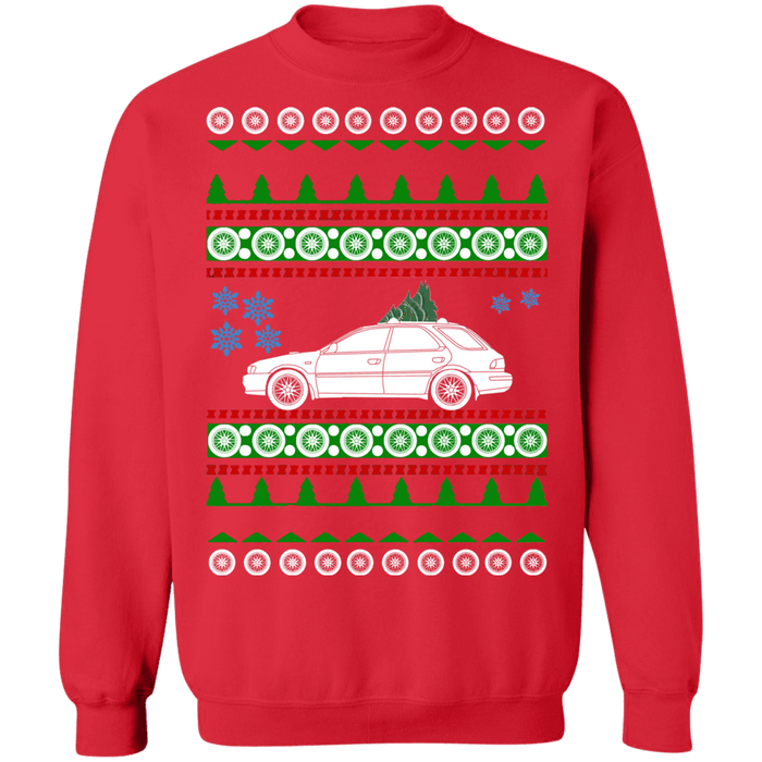 Japanese Car Outback Sport Ugly Christmas Sweater Impreza 1st gen 1997