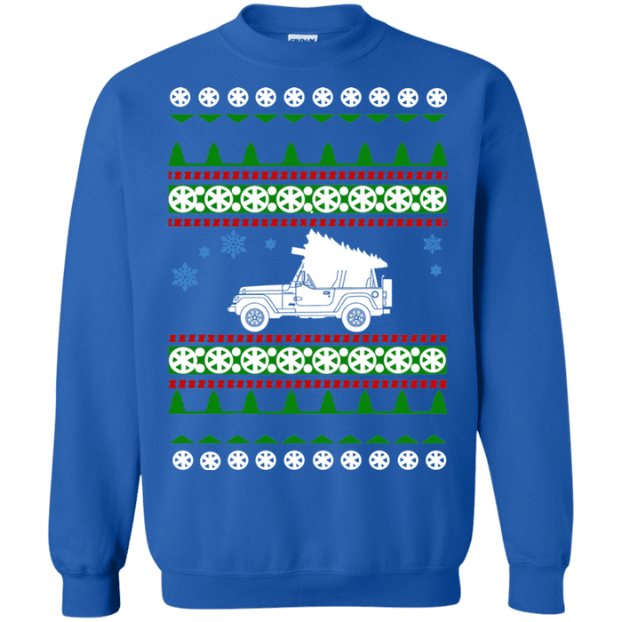 off road american vehicle Wrangler Ugly christmas sweater sweatshirt