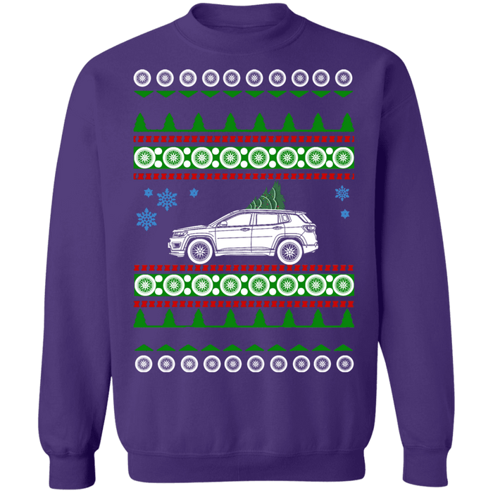 off road american vehicle Compass ugly christmas sweater