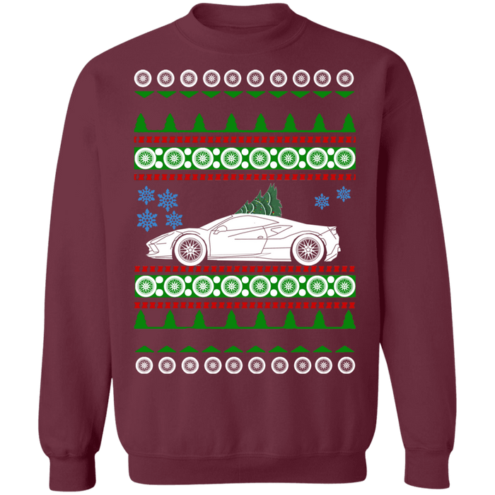 Exotic car F8 Tributo Ferrari Ugly christmas sweater