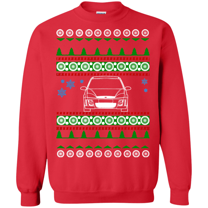 Ford Focus mk1 front outline ugly christmas sweater sweatshirt