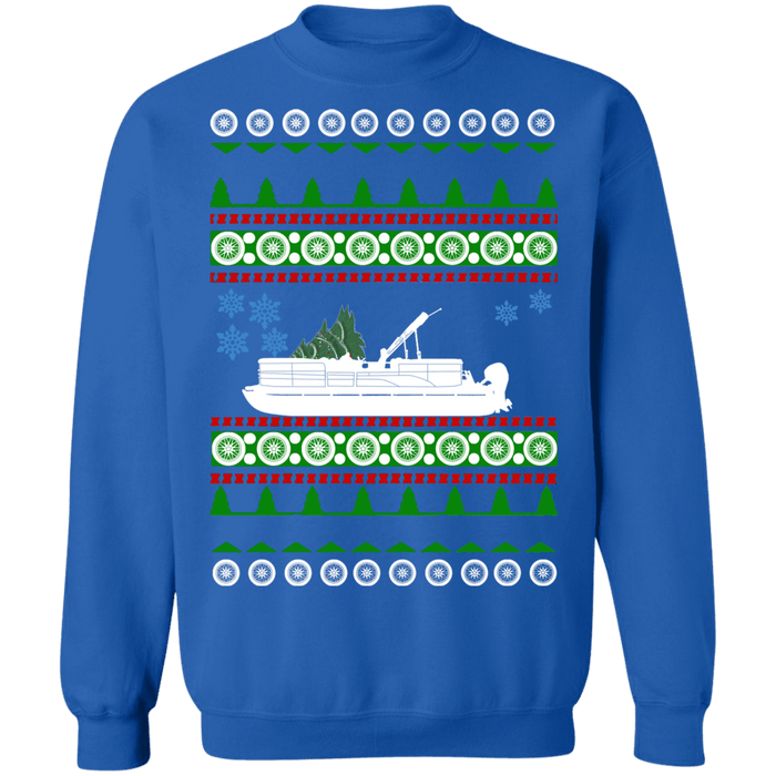 Pontoon Boat Ugly Christmas Sweater