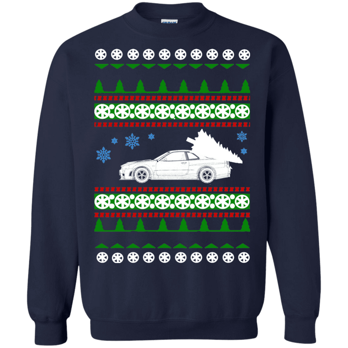 R34 gtr ugly christmas sweater sweatshirt