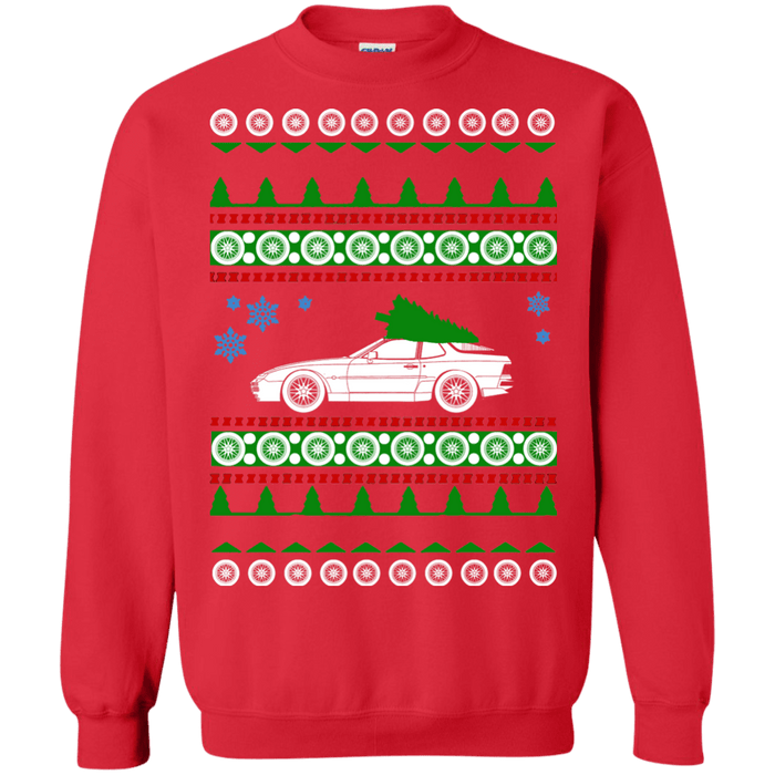 German Car similar to a 944 Ugly Christmas Sweater Crewneck sweatshirt