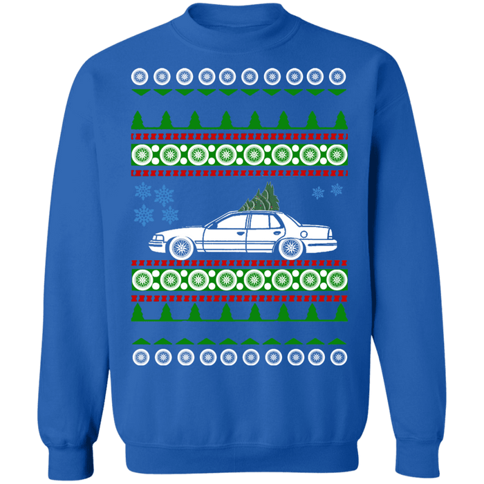 Car like 2nd gen Ford Crown Victoria Ugly Christmas Sweater Sweatshirt