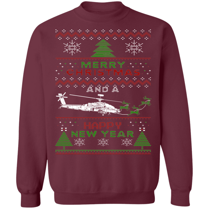 Apache Helicopter Ugly christmas sweater Sweatshirt