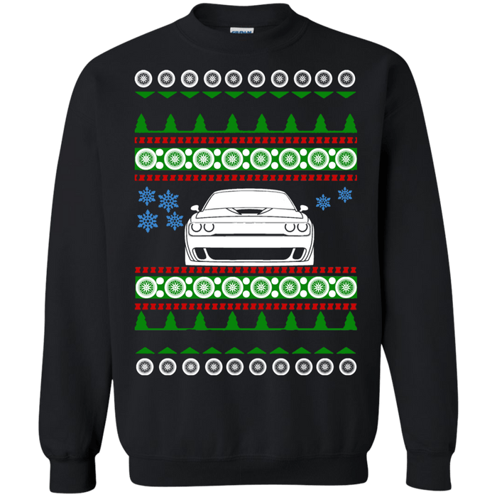 Front View Hellcat Challenger Ugly Christmas Sweater sweatshirt