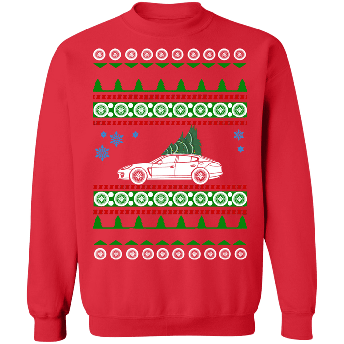 German Sedan like  First Generation Panamera Porsche Ugly Christmas Sweater sweatshirt