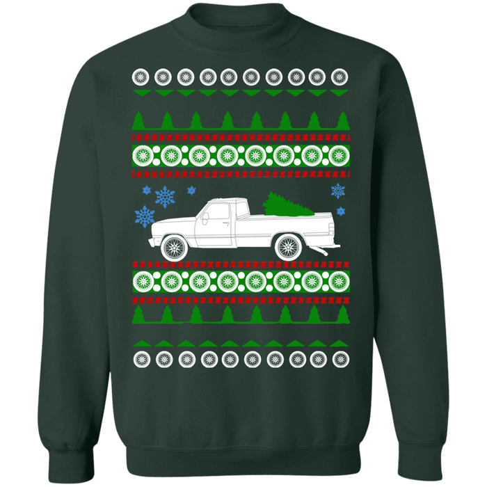 Pick Up Truck american car or truck like a  W250 1989 Ugly Christmas Sweater sweatshirt