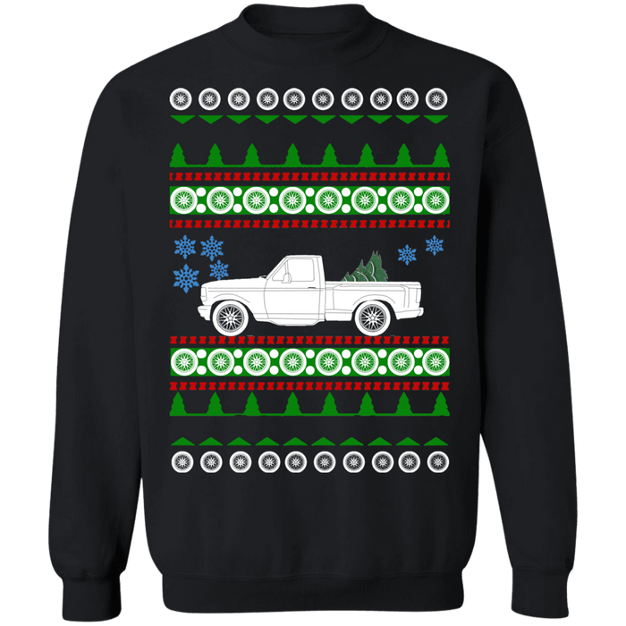 Truck 1992 Ford F150 Flare side ugly christmas sweater sweatshirt