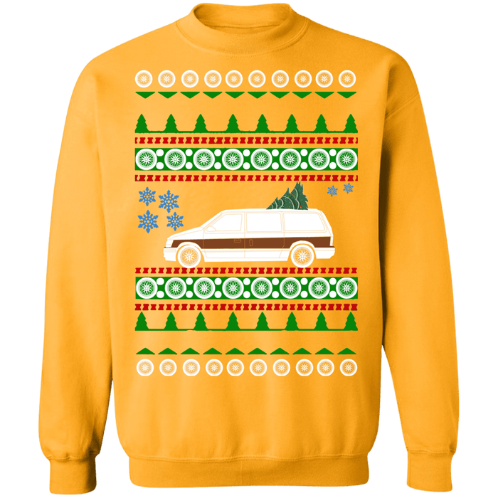 1993 Chrysler Town and Country Minivan Ugly Christmas Sweater Sweatshirt