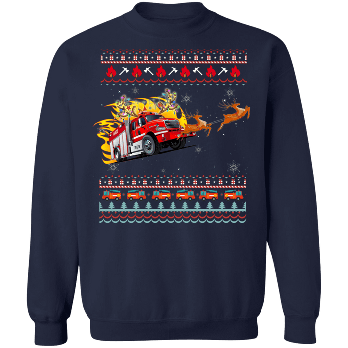 Firetruck Firemen ugly Christmas Sweater sweatshirt