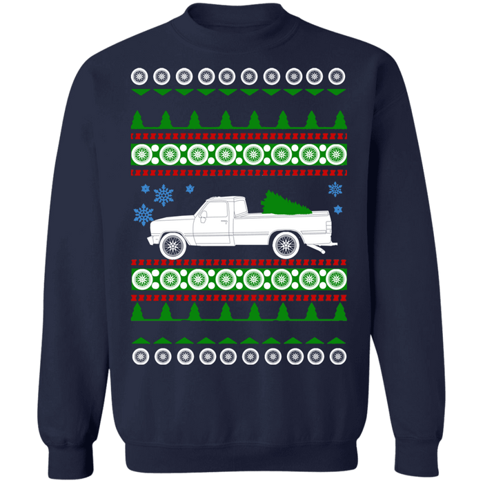 Pick Up Truck american car or truck like a  W250 1989 Ugly Christmas Sweater sweatshirt