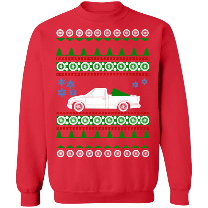 Pick Up Ugly Christmas Sweater Chevy S10 2002 sweatshirt