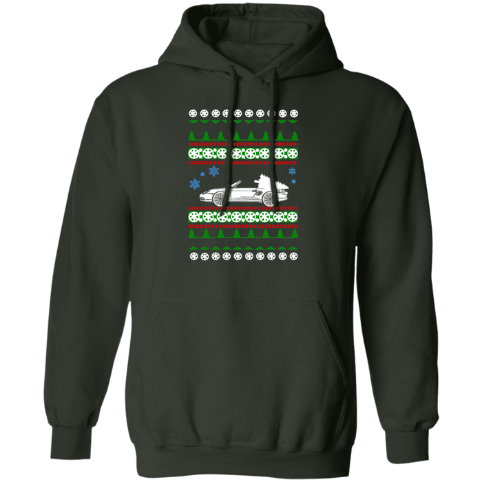 german car similar to a Boxster Ugly Christmas Sweater Hoodie