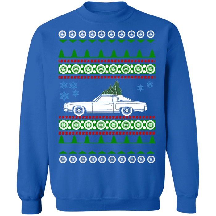 Car like First Generation Chevy Monte Carlo ugly christmas sweater