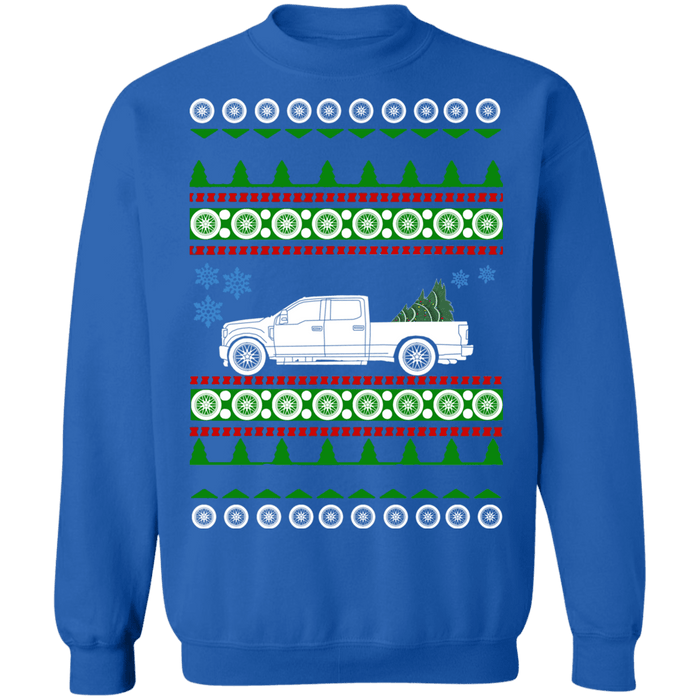 Ford F350 Super Duty truck ugly christmas sweater without topper