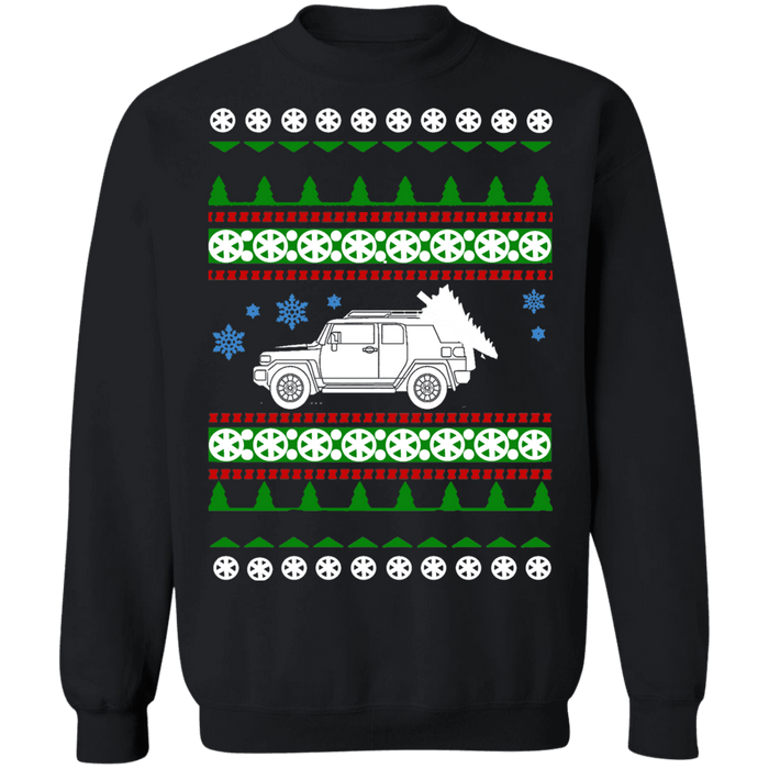 SUV like Toyota FJ Cruiser Ugly Christmas Sweater Sweatshirt