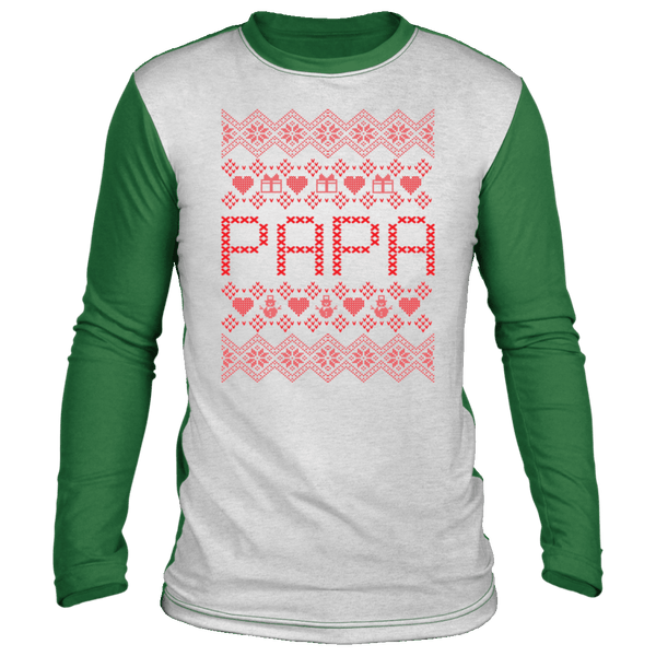 Grandfather Grandpa Papa Color Block Ugly Christmas Sweater sweatshirt