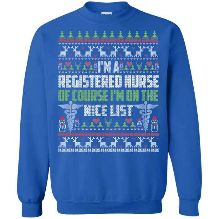 Nursing Nice List Ugly Christmas Sweater sweatshirt