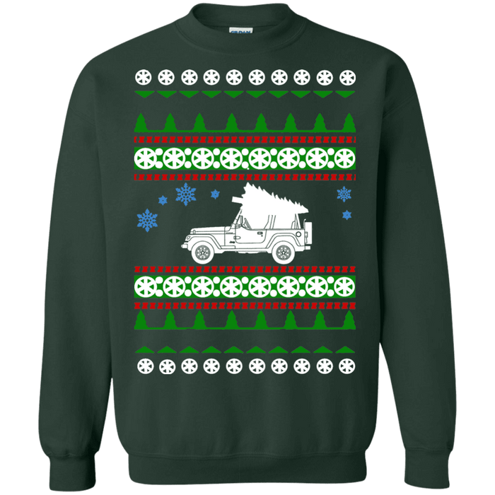 off road american vehicle Wrangler Ugly christmas sweater sweatshirt