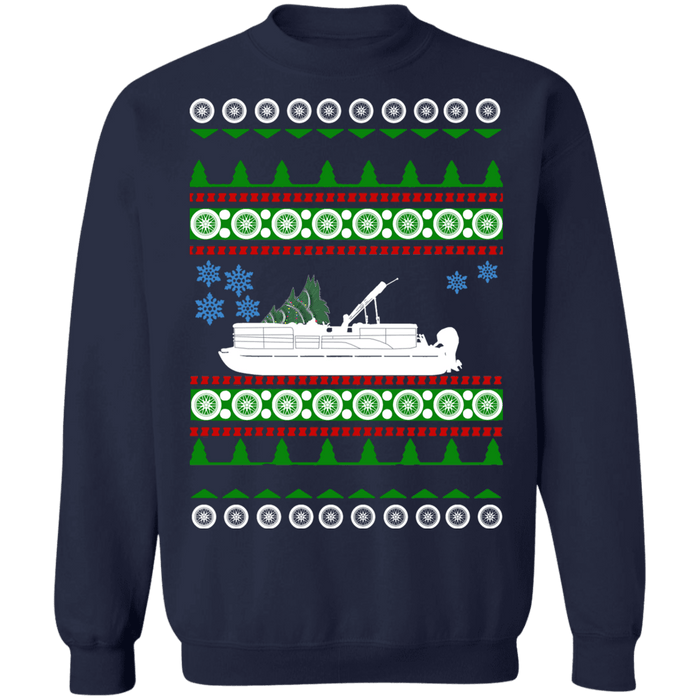 Pontoon Boat Ugly Christmas Sweater