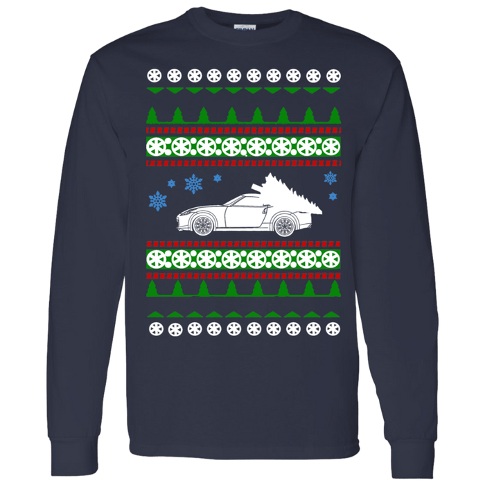 Car like a 370Z Ugly Christmas Sweater long sleeve t-shirt