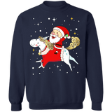 Santa Riding a Unicorn Ugly Christmas Sweater sweatshirt