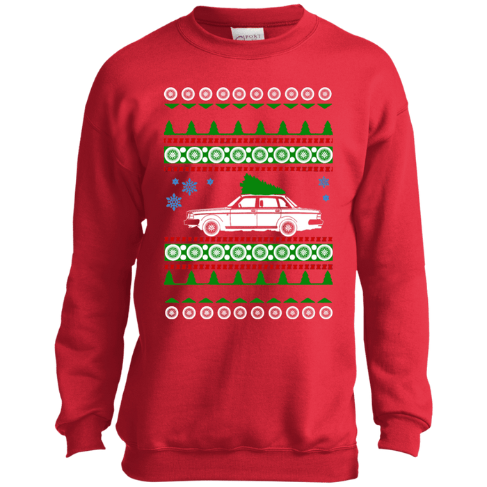 volvo 240 ugly christmas sweater youth