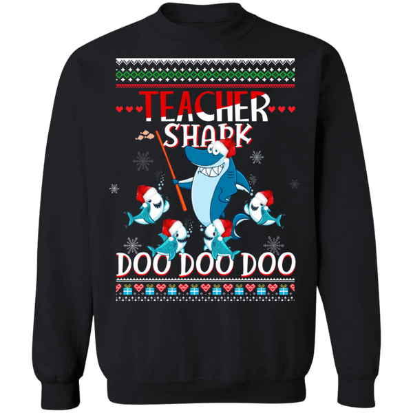 Teacher Shark Ugly Christmas Sweater doo doo doo sweatshirt
