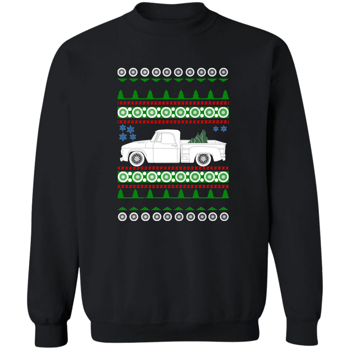 truck like a D100 Sweptline 2nd gen  Ugly Christmas Sweater Sweatshirt