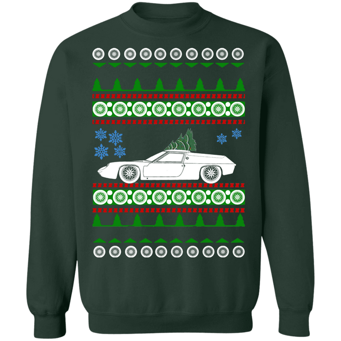 Exotic Car like 1974 Europa Lotus Ugly Christmas Sweater Sweatshirt