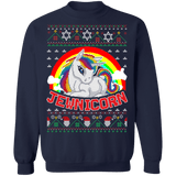 Jewnicorn Funny Jewish Unicorn Christmas Hanukkah Holiday Sweater sweatshirt