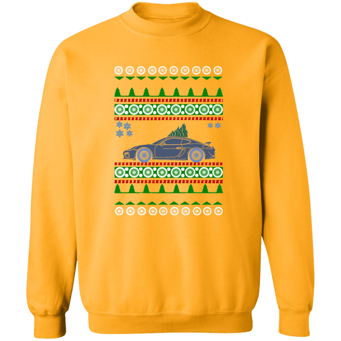 German car like a Cayman GT4 RS Ugly Christmas Sweater Sweatshirt