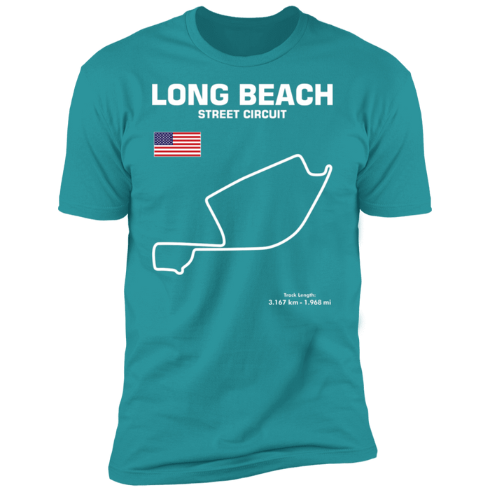 LBC Long Beach Street Circuit Race Track Outline T-shirt