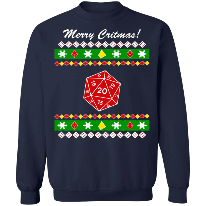 Dice Game Ugly Christmas Sweater Role playing D and D sweatshirt