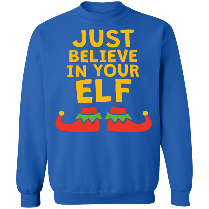 Just believe in your Elf funny ugly christmas sweater sweatshirt